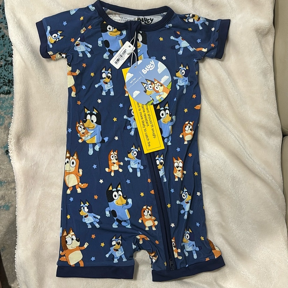 Little Sleepies Bluey Shortie 2T NWT